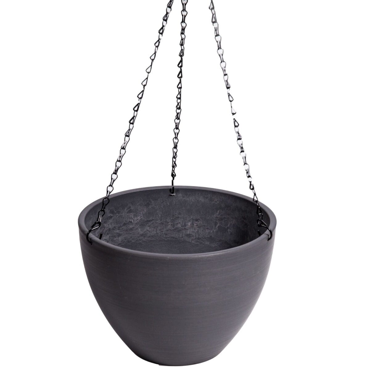Hanging Grey Plastic Pot with Chain 30cm Home & Garden > Artificial Plants ArtificialPlantBarn.com.au