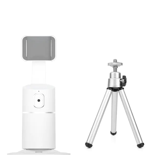 AI Intelligent Face Tracking Gimbal ArtificialPlantBarn.com.au White with Silver 