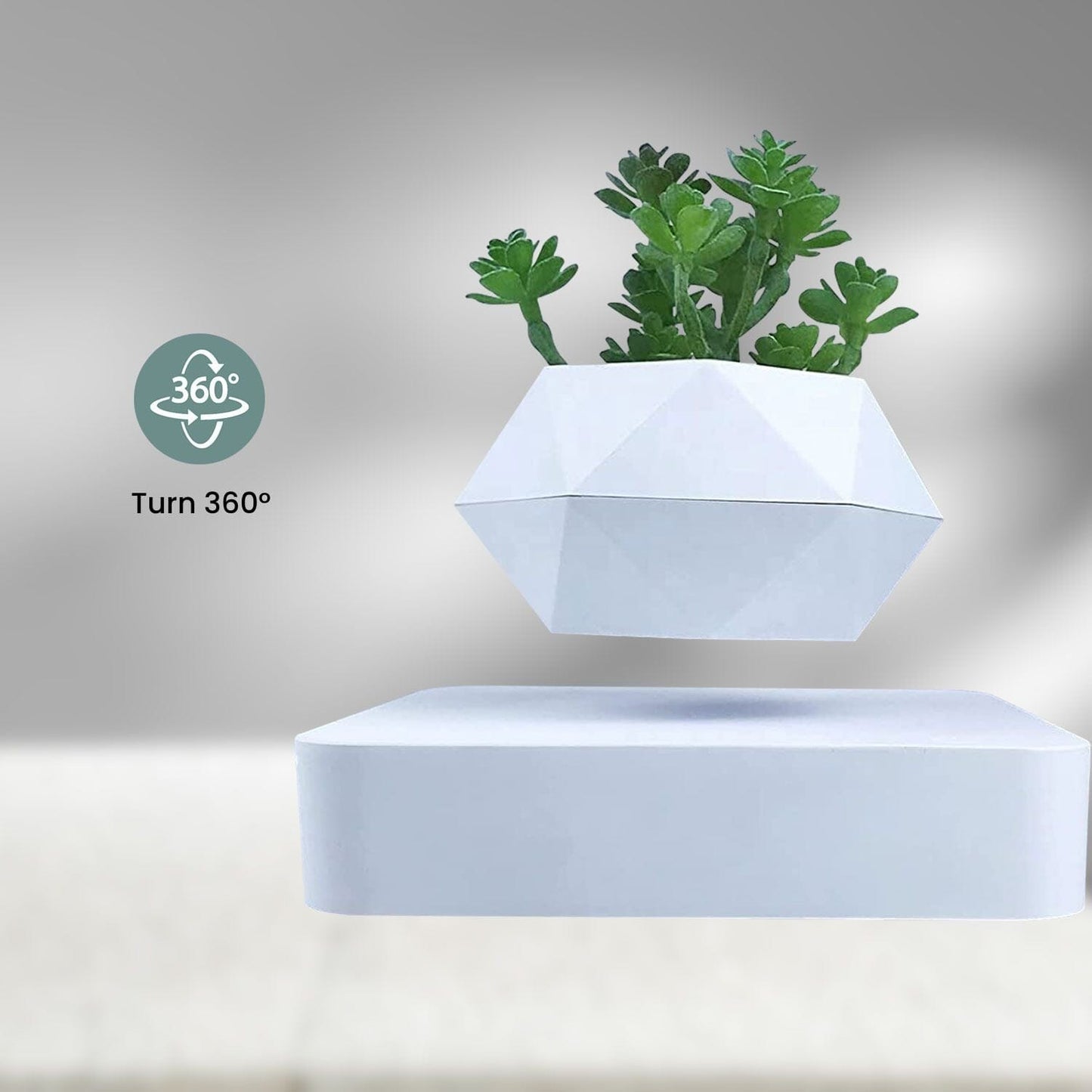 Magnetic Levitating Plant Pot White Home & Garden > Decor ArtificialPlantBarn.com.au 