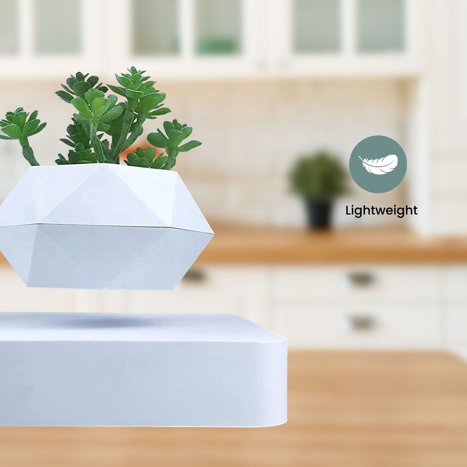 Magnetic Levitating Plant Pot White Home & Garden > Decor ArtificialPlantBarn.com.au 