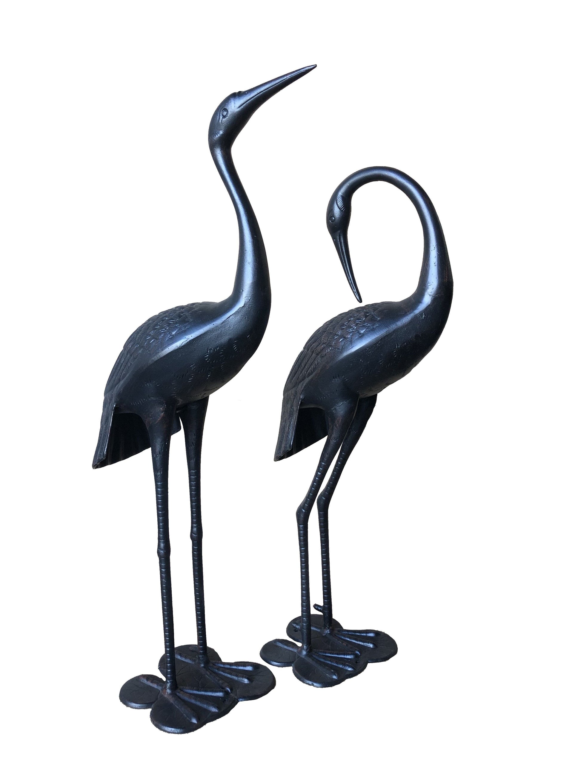 2 Piece Crane Couple Metal Statue Set Home & Garden > Home & Garden Others ArtificialPlantBarn.com.au 