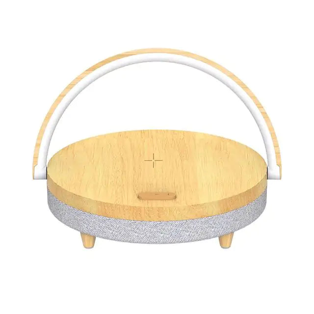 Wireless Charging Music Desk Lamp ArtificialPlantBarn.com.au Nordic wood grain 