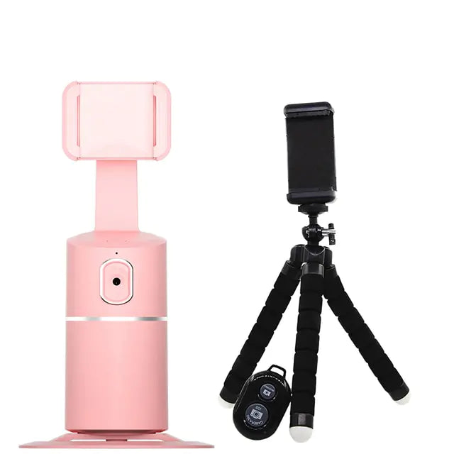 AI Intelligent Face Tracking Gimbal ArtificialPlantBarn.com.au Pink with Black 