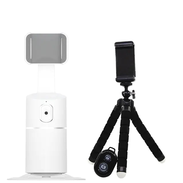 AI Intelligent Face Tracking Gimbal ArtificialPlantBarn.com.au White with Black 