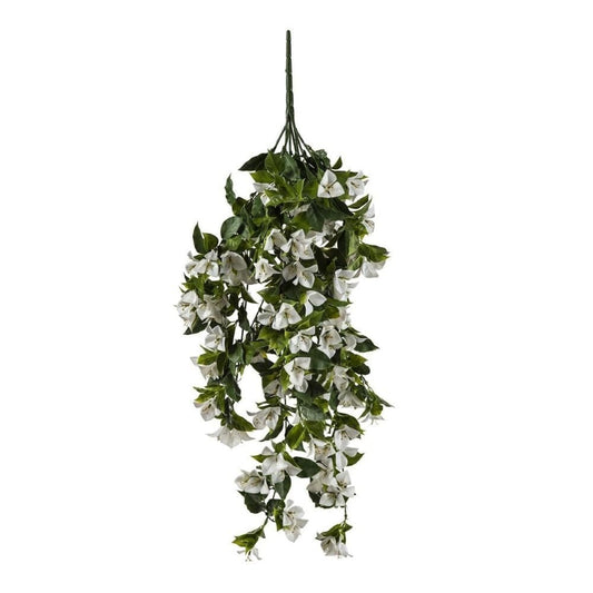 Hanging White Artificial Bougainvillea Plant UV Resistant 90cm Home & Garden > Artificial Plants ArtificialPlantBarn.com.au 