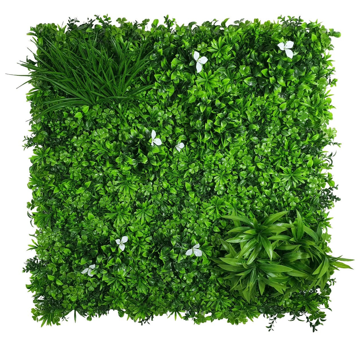 White Oasis Vertical Garden / Green Wall UV Resistant 1m x 1m Home & Garden ArtificialPlantBarn.com.au 