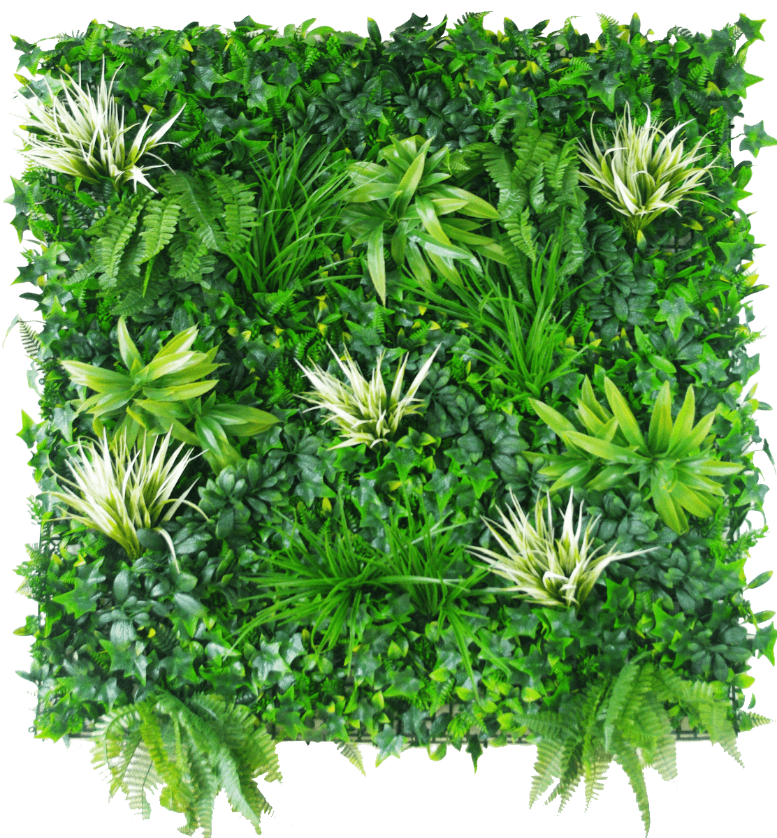 White Grassy Greenery Vertical Garden / Green Wall UV Resistant 100cm x 100cm Home & Garden ArtificialPlantBarn.com.au 