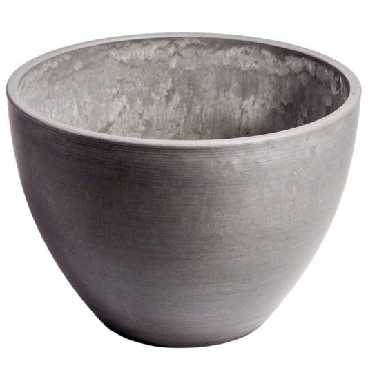 Polished Grey Planter Bowl 30cm Home & Garden > Artificial Plants ArtificialPlantBarn.com.au 