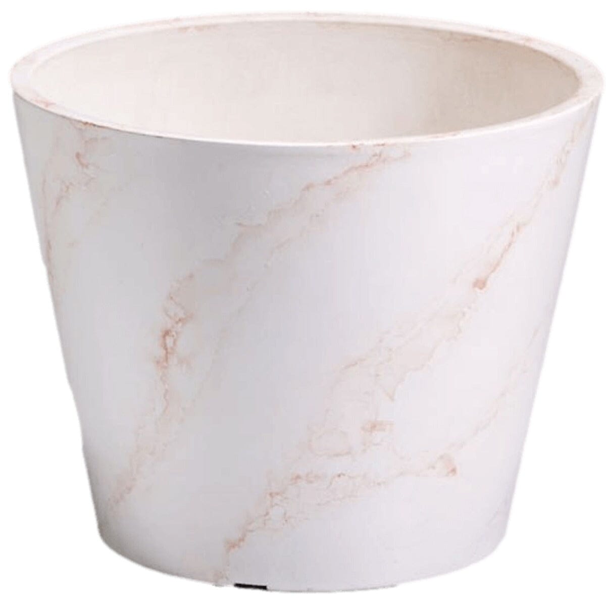 Red & White Imitation Marble Pot 25cm Home & Garden > Artificial Plants ArtificialPlantBarn.com.au 