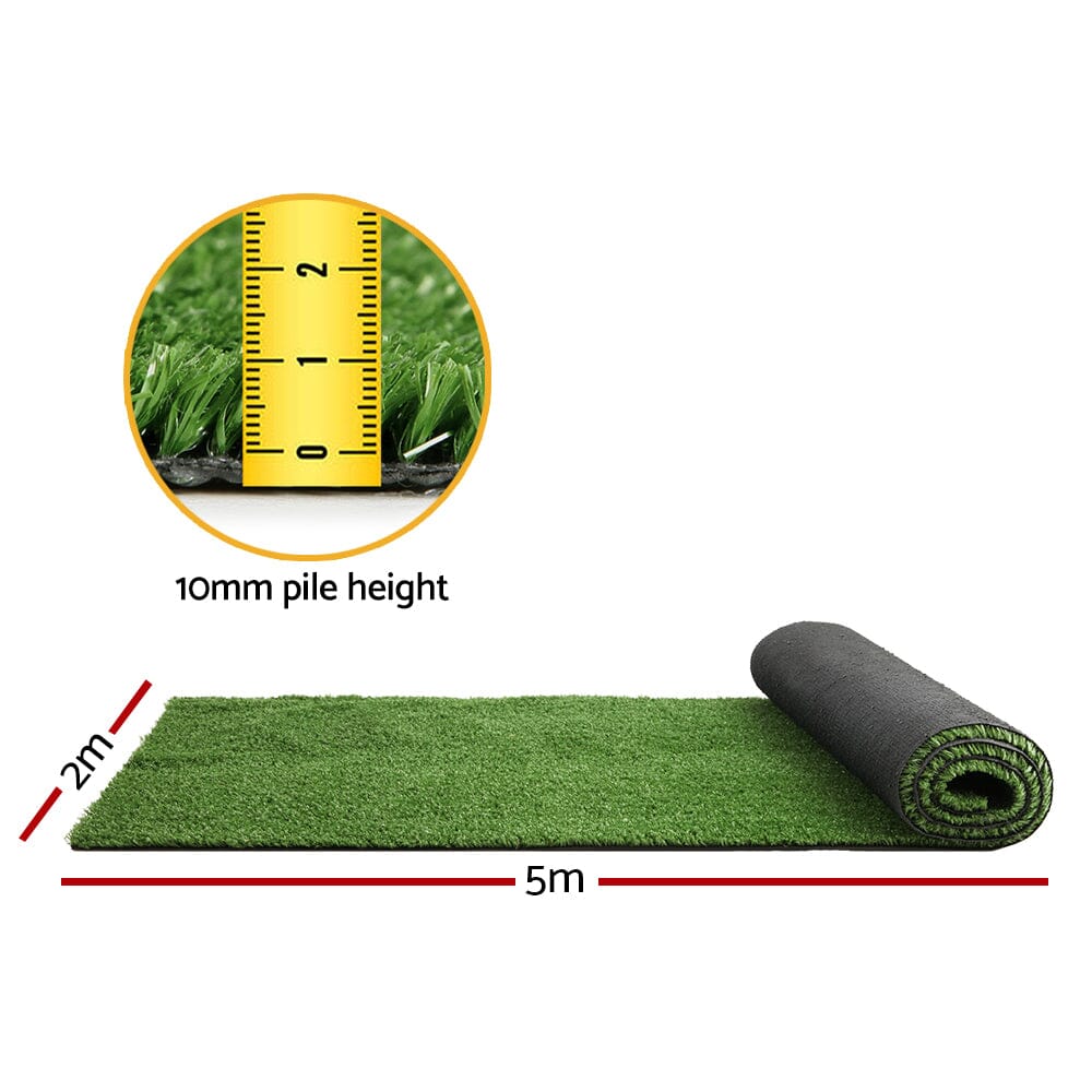 Primeturf Artificial Grass 10mm 2mx5m 10sqm Synthetic Fake Turf Plants Plastic Lawn Olive Home & Garden ArtificialPlantBarn.com.au 