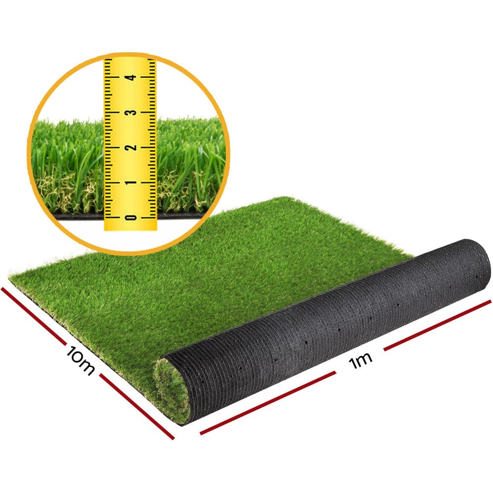 Primeturf Artificial Grass 20SQM 20mm Synthetic Fake Lawn Turf Plant Plastic 4-coloured 1mx10m Home & Garden > Artificial Plants ArtificialPlantBarn.com.au 