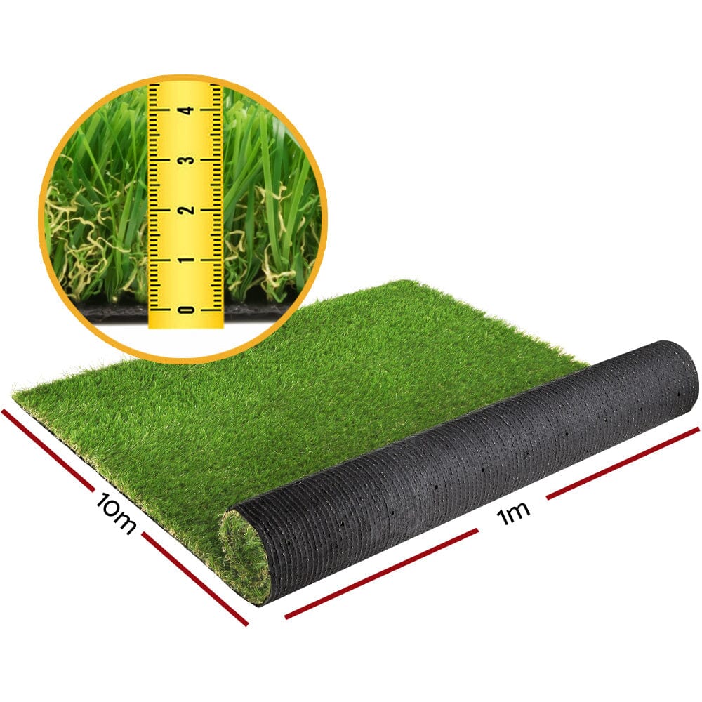 Primeturf Artificial Grass 40mm 2mx5m 10sqm Synthetic Fake Turf Plants Plastic Lawn 4-coloured Home & Garden ArtificialPlantBarn.com.au 