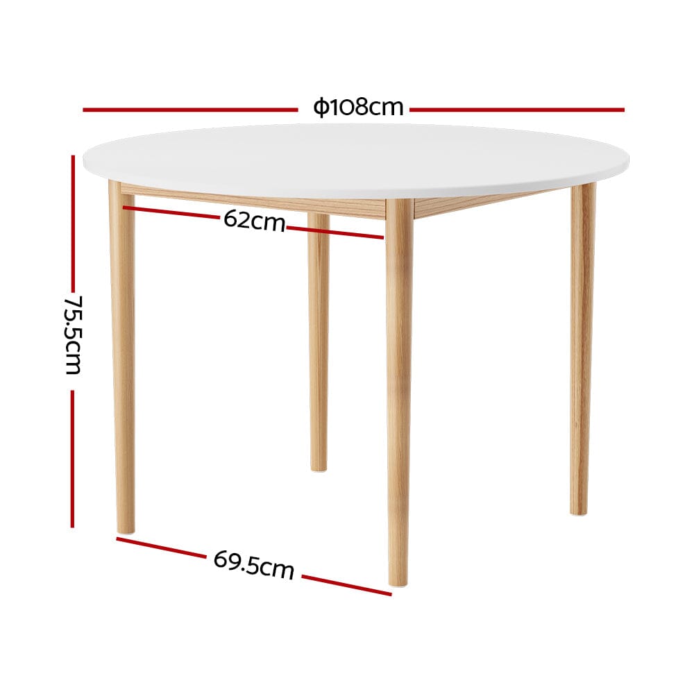 Plant / Dining Table / Round White 108CM Diameter Furniture > Dining ArtificialPlantBarn.com.au 