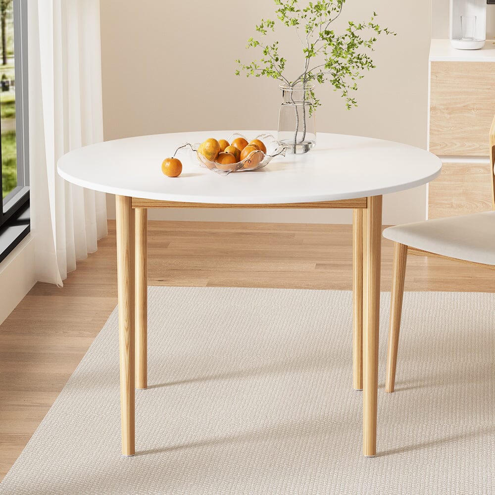 Plant / Dining Table / Round White 108CM Diameter Furniture > Dining ArtificialPlantBarn.com.au 