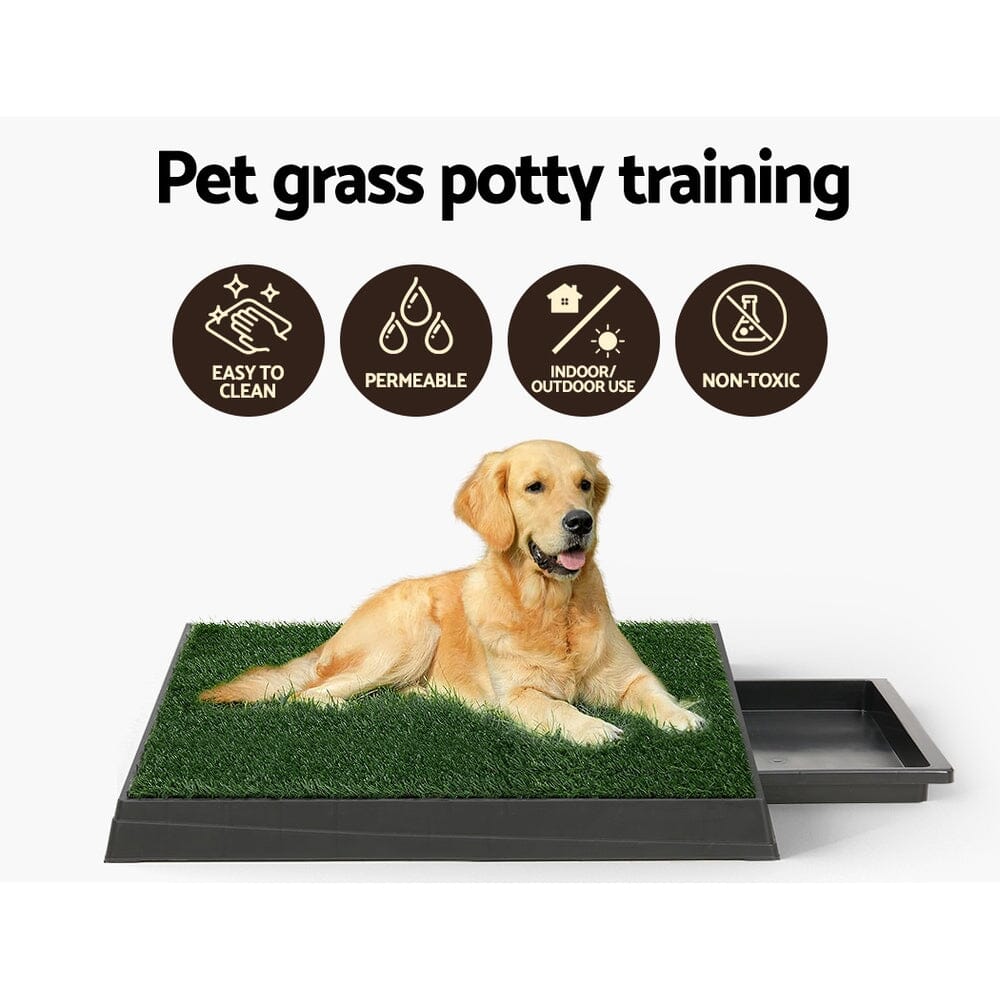 Pet Training Pad / Dog Toilet / Large Loo Portable With Tray Grass Mat Pet Care > Dog Supplies ArtificialPlantBarn.com.au 