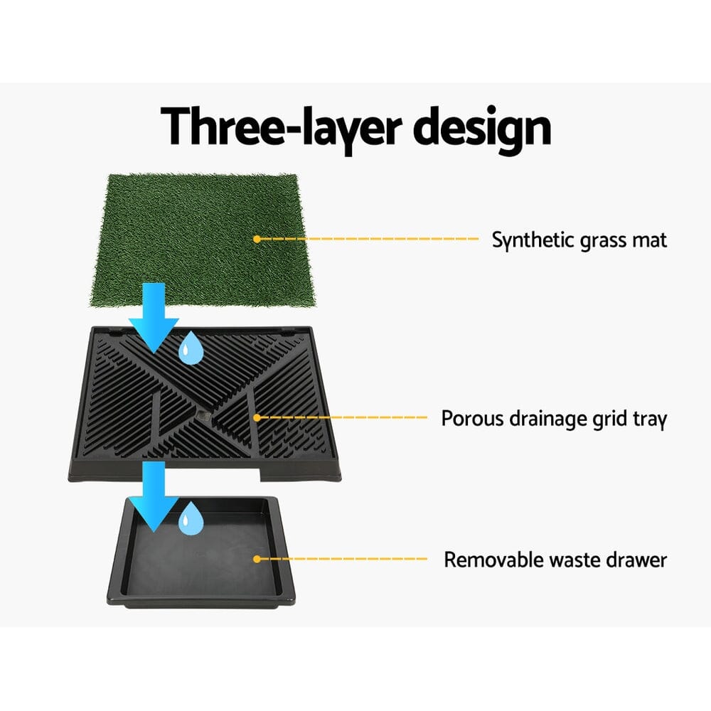 Pet Training Pad / Dog Toilet / Large Loo Portable With Tray Grass Mat Pet Care > Dog Supplies ArtificialPlantBarn.com.au 