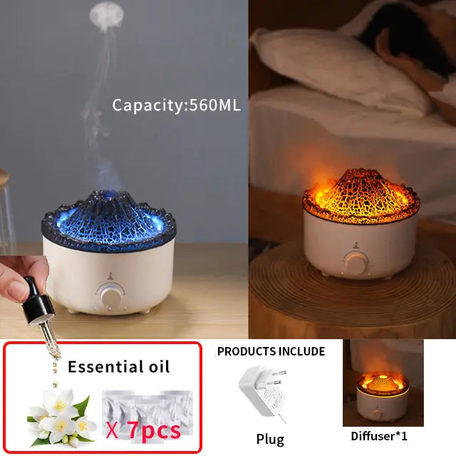 Diffuser Humidifier with Smoke Ring Night Lamp ArtificialPlantBarn.com.au 