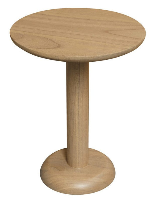 Oslo Round Solid Mindi Lamp Table (Natural) Home & Garden > Home & Garden Others ArtificialPlantBarn.com.au 