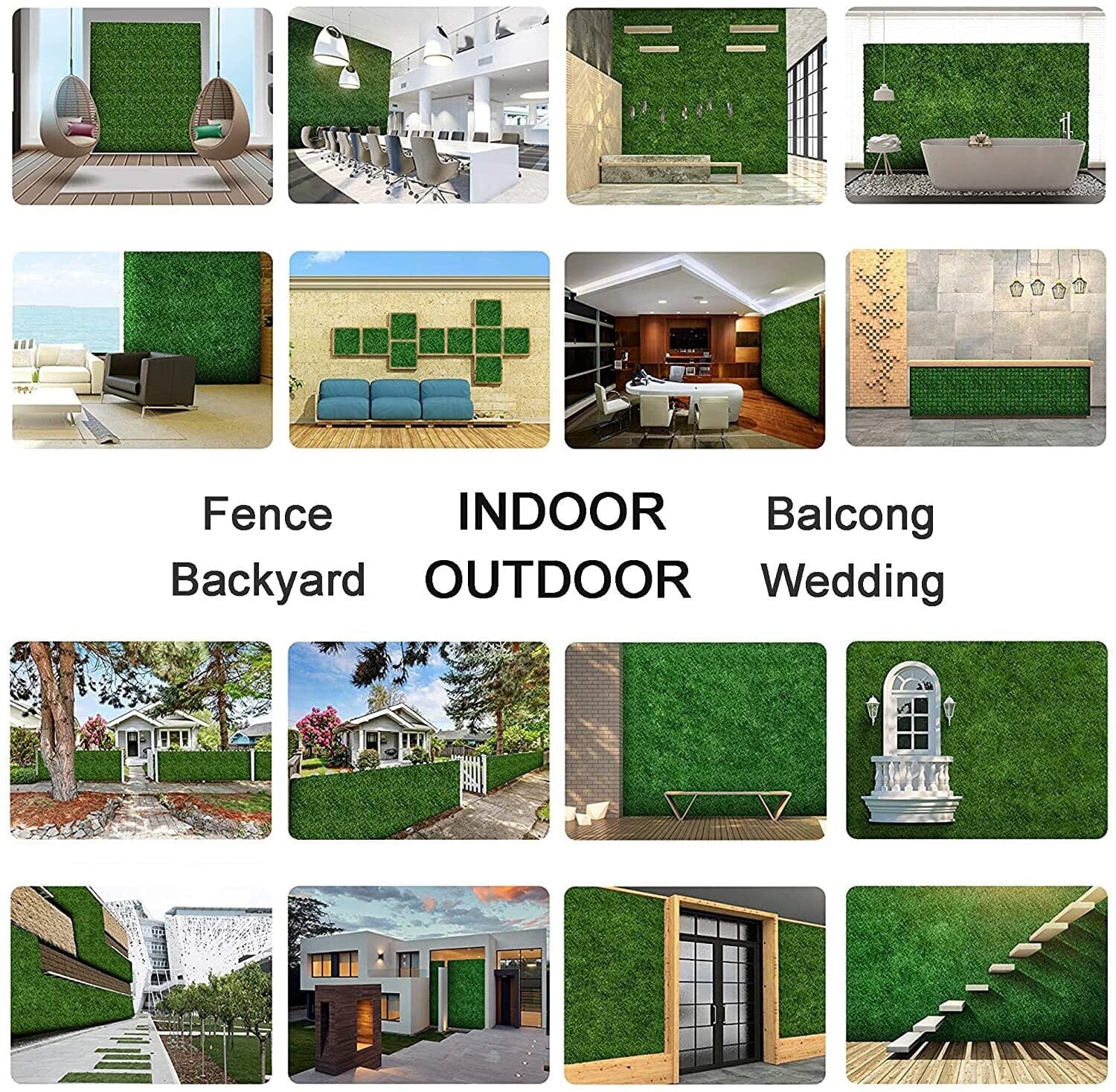 YES4HOMES 1 SQM Artificial Plant Wall Grass Panels Vertical Garden Foliage Tile Fence 1X1M Green Home & Garden > Artificial Plants ArtificialPlantBarn.com.au 