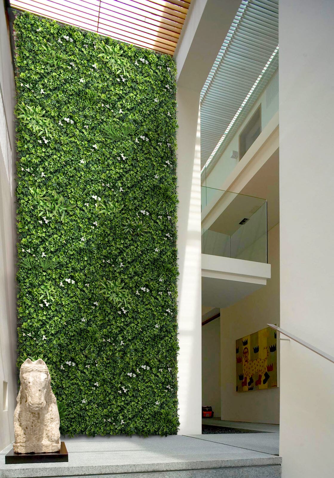 Artificial Plant Wall Panels Vertical Garden Tile White 1X1M Green Home & Garden > Artificial Plants ArtificialPlantBarn.com.au 