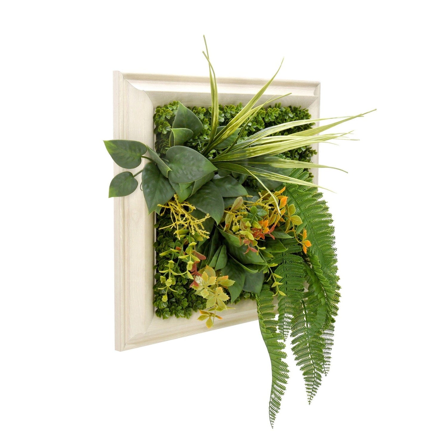 Green Artificial Plants Wall Panel Flower Wall With Frame Vertical Garden UV Resistant 33X33CM Home & Garden > Artificial Plants ArtificialPlantBarn.com.au 