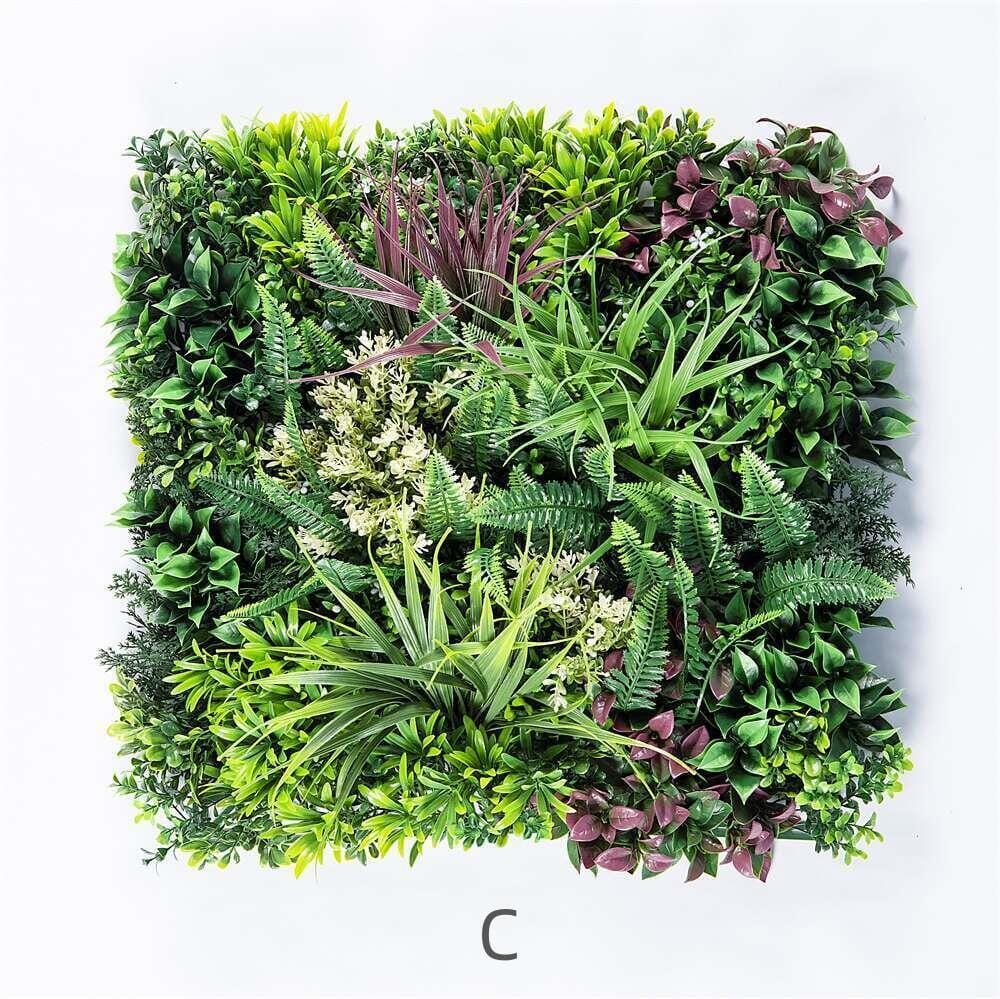 YES4HOMES 3 Artificial Plant Wall Grass Panels Vertical Garden Foliage Tile Fence 50X50 CM Home & Garden > Artificial Plants ArtificialPlantBarn.com.au 