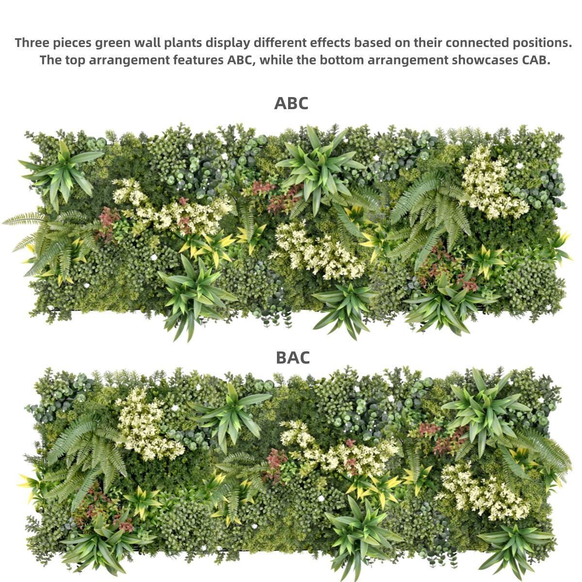 YES4HOMES 3 Artificial Plant Wall Grass Panels Vertical Garden Foliage Tile Fence 50X50 CM Home & Garden > Artificial Plants ArtificialPlantBarn.com.au 