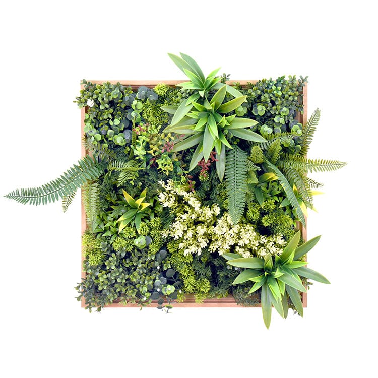 Artificial Plants Wall Panel With Frame Vertical Garden UV Resistant 50X50CM Home & Garden > Artificial Plants ArtificialPlantBarn.com.au 