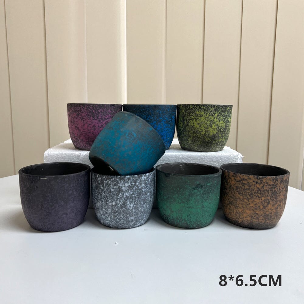 Ceramic Clay Pottery Pots Set Succulent Flower Planter Series 03(Style 01# 8 Pots Set) Home & Garden > Garden Tools ArtificialPlantBarn.com.au 