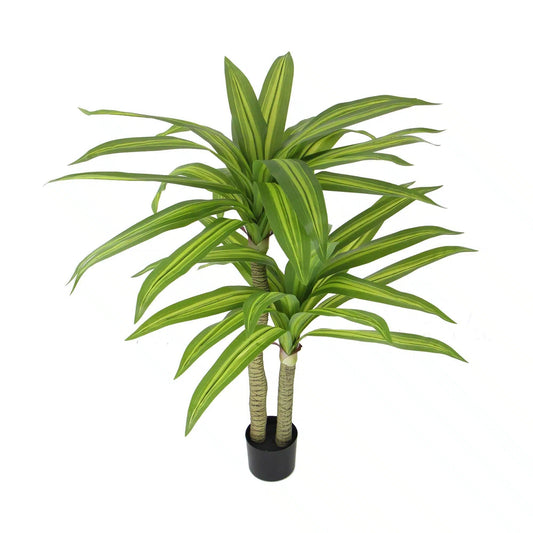 Artificial Multi Head Dracaena Tree With Mixed Green Leaves (Real Touch) 130cm Home & Garden > Home Office Accessories ArtificialPlantBarn.com.au 