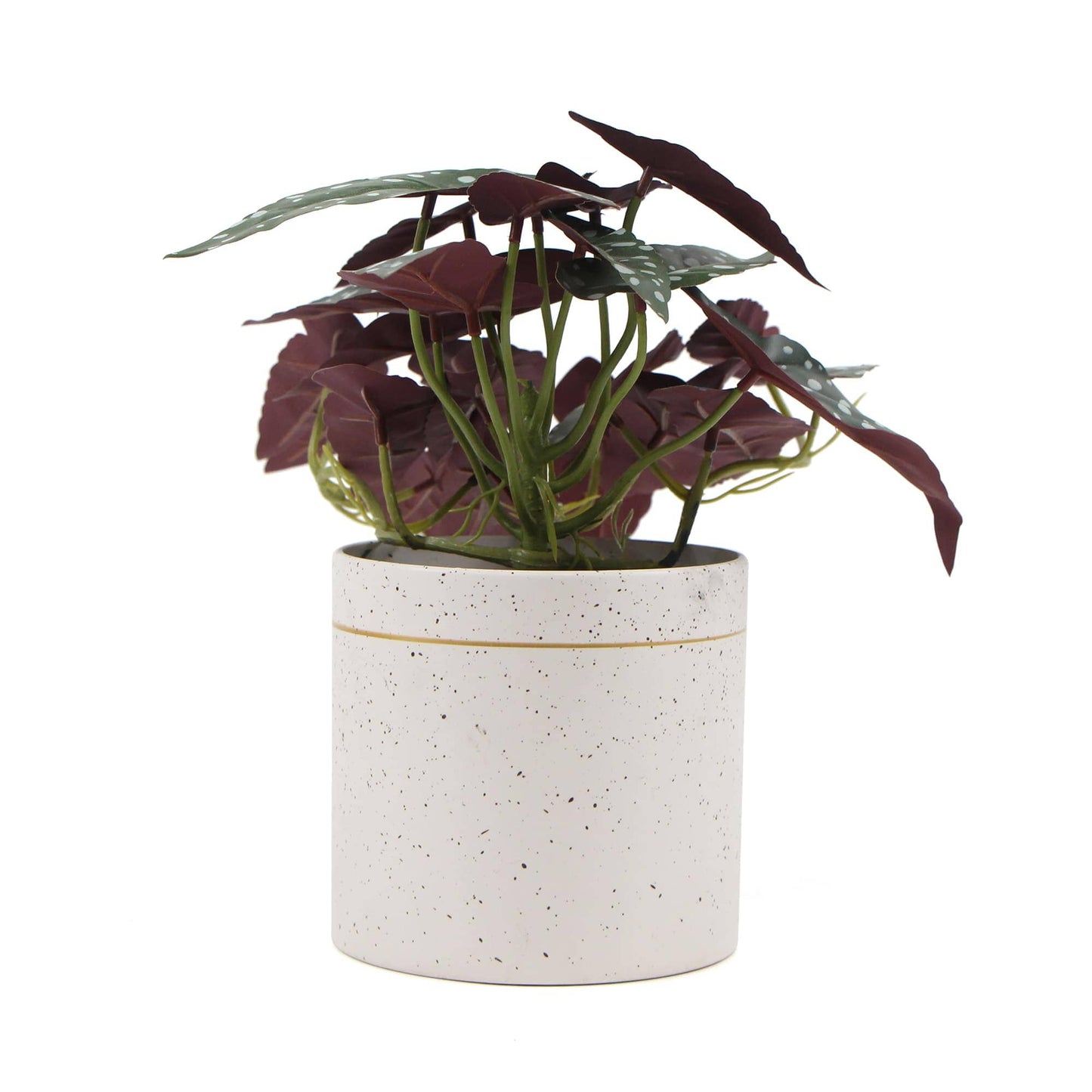 Artificial Bergonia Plant In Decorative Bowl 30cm Home & Garden > Artificial Plants ArtificialPlantBarn.com.au 