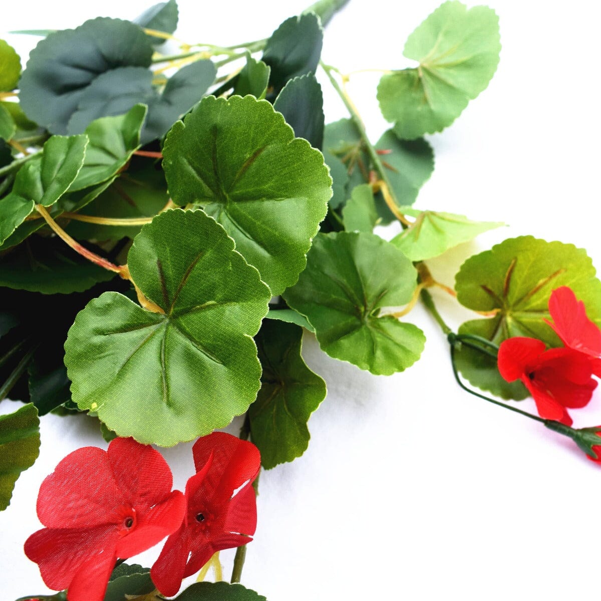 Artificial Geranium Hanging Bush with Red Flowers 60cm Home & Garden > Artificial Plants ArtificialPlantBarn.com.au 