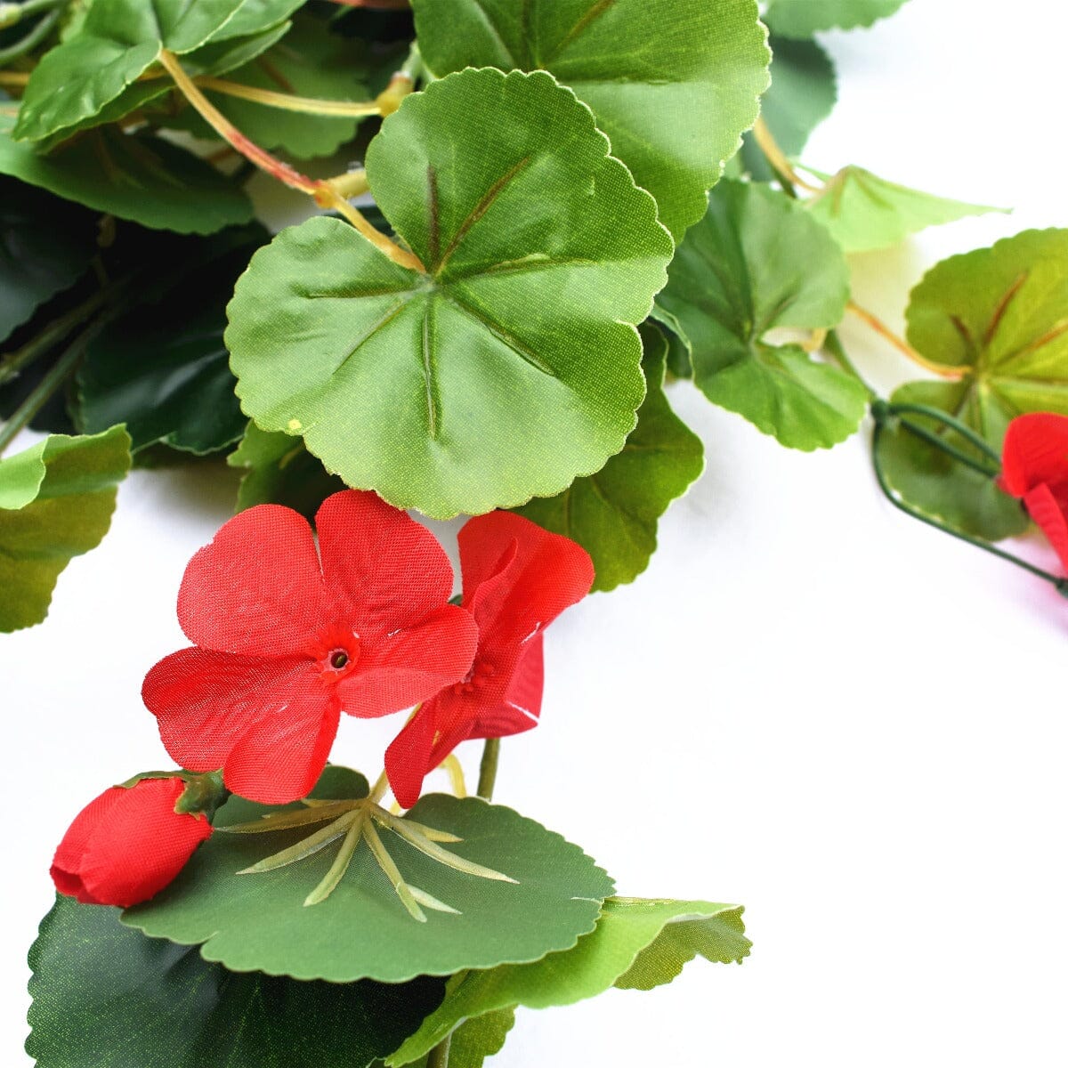 Artificial Geranium Hanging Bush with Red Flowers 60cm Home & Garden > Artificial Plants ArtificialPlantBarn.com.au 