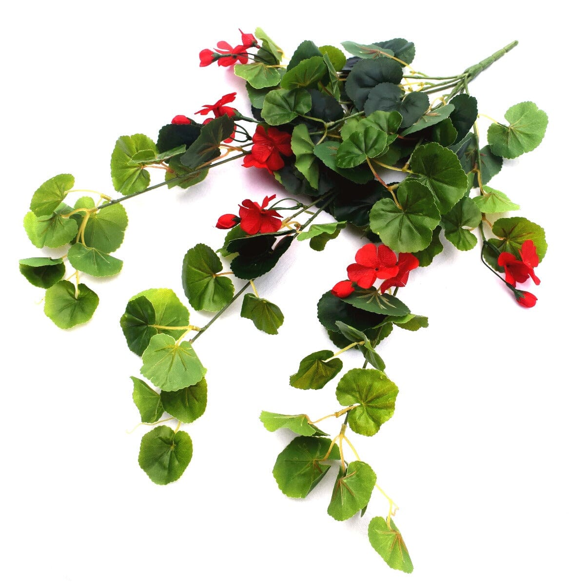 Artificial Geranium Hanging Bush with Red Flowers 60cm Home & Garden > Artificial Plants ArtificialPlantBarn.com.au 